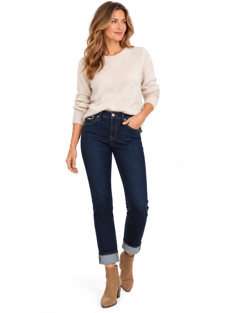 AG Adriano Goldschmied B Type 03 High Rise Straight Jeans Size 31 x 30 Blue
